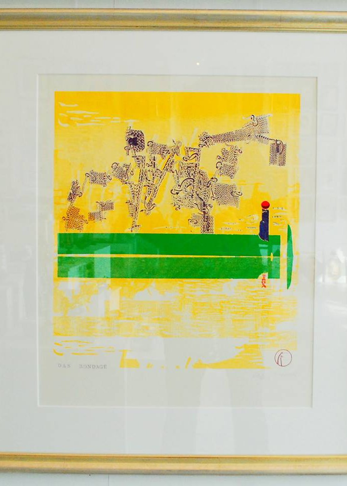 Siebdruck von Adrian Wylezol mit dem Titel "das Bondage"